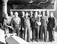 Union cornice makers in their shop, circa 1920