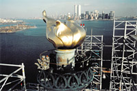 A new torch for the Statue of Liberty, 1986