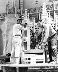 Union marble carvers at work, circa 1960